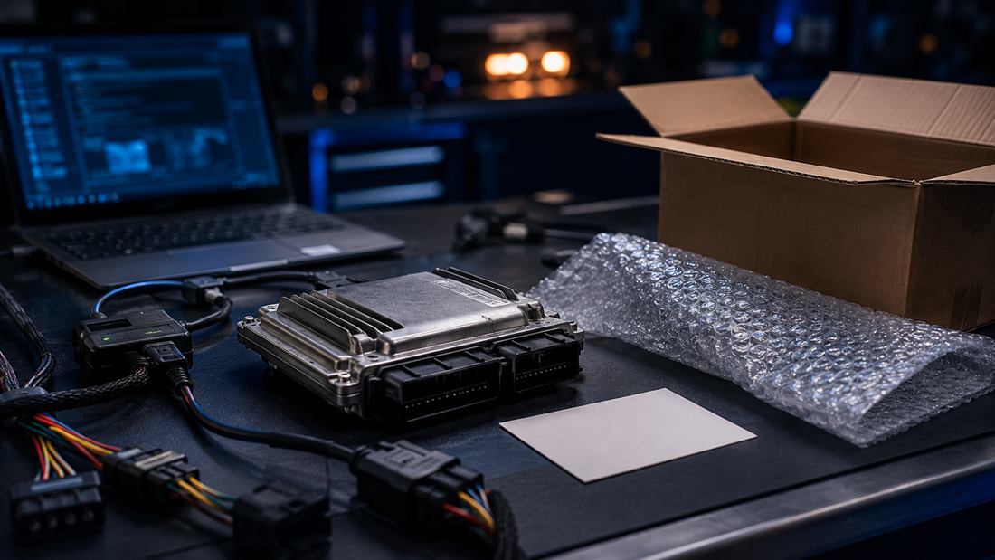 ECU packed for postal ECU cloning service