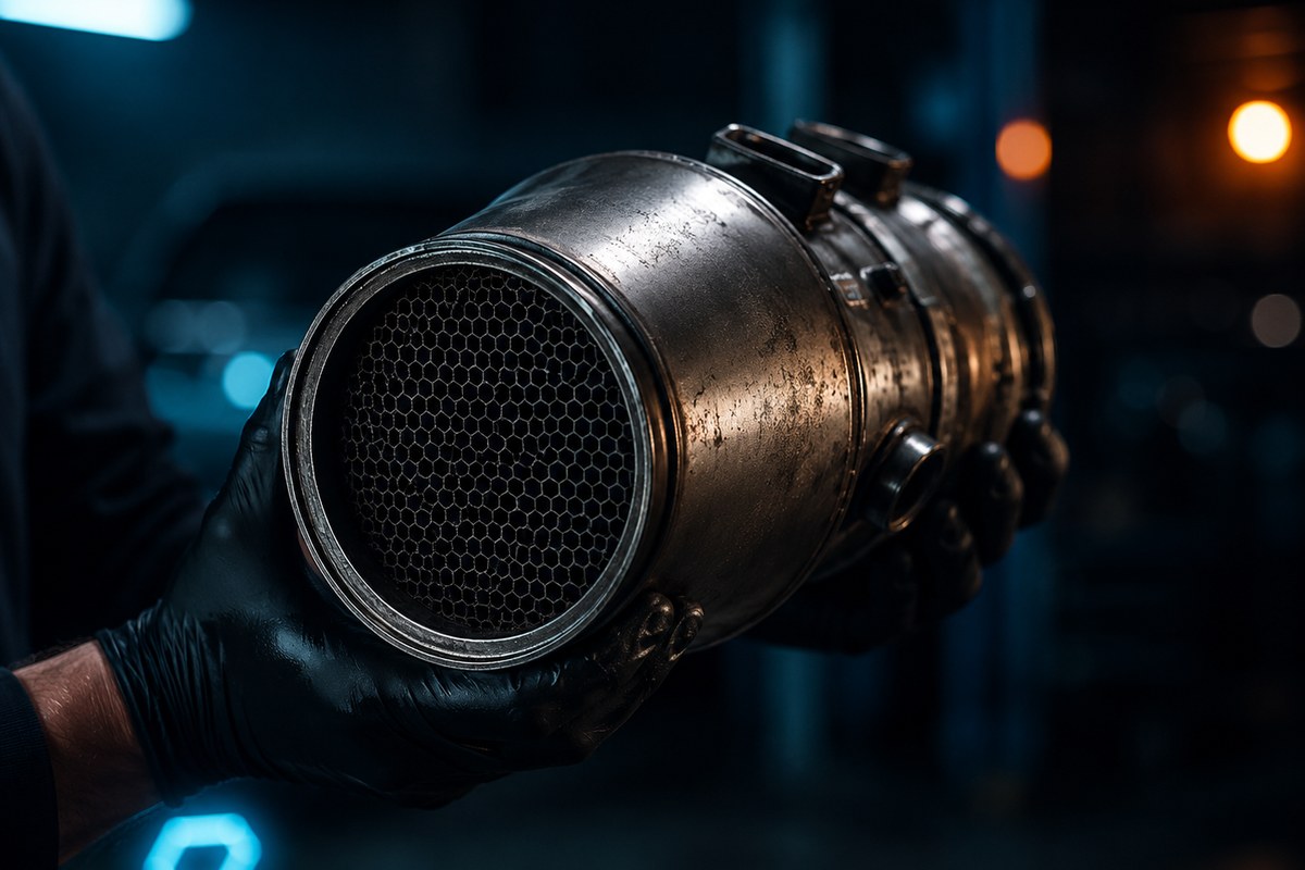 Diesel particulate filter removed for DPF fault diagnosis